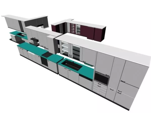 Kitchen Modern Cabinet Collection 3d model Kitchen Modern Cabinet Collection 3d model