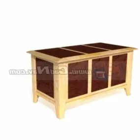Kitchen Wooden Cabinet Sideboard 3d model