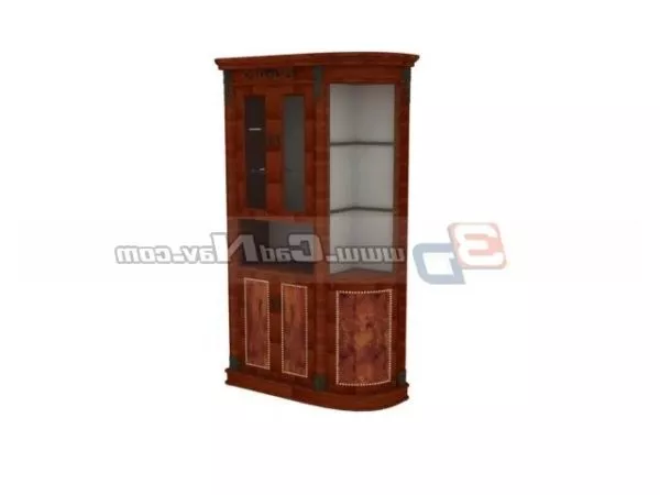 Wine Rack With Glass Cup 3d model