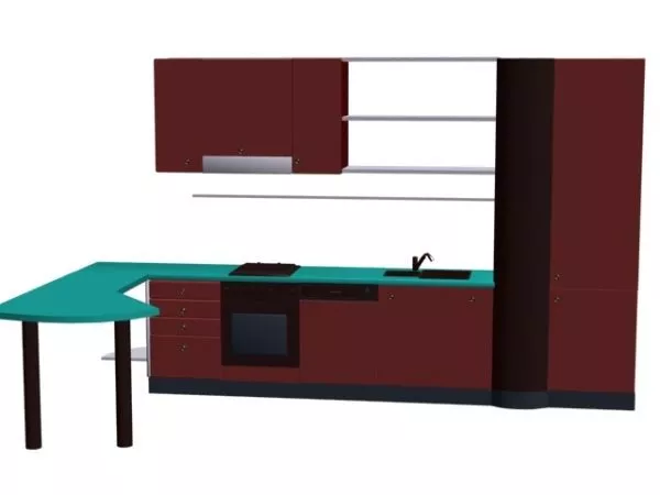Market Display Shelf 3d model
