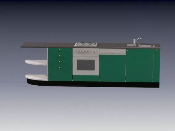Simple Industrial Sink 3d model