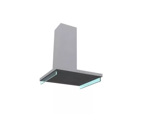 Modern Stainless Steel Kitchen Hood 3d model