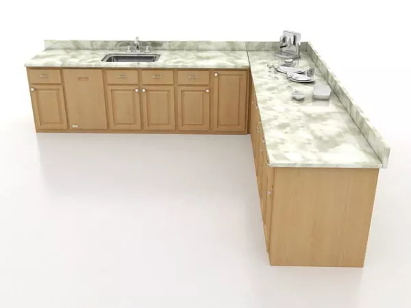 Metal Sink Low Poly 3d model