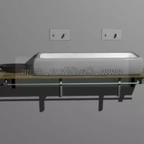 Kitchen Sink With Table 3d model