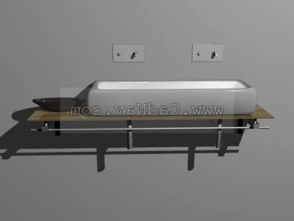 Simple Industrial Sink 3d model