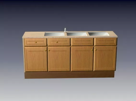 Bathroom Sink With Pip 3d model