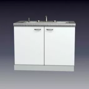 Modern Kitchen Sink Cabinets 3d model