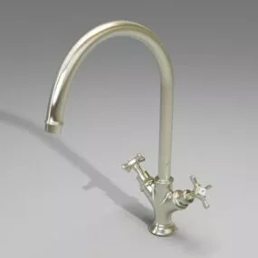 Inox Kitchen Sink Mixer 3d model