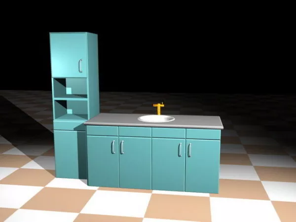 Bathroom Vanity Sink With Faucet 3d model