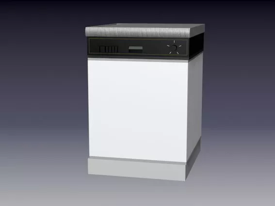 Siemens Modern Refrigerator Side By Side 3d model