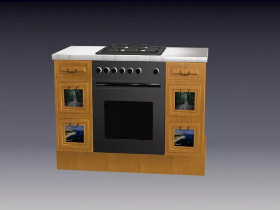 Siemens Modern Refrigerator Side By Side 3d model