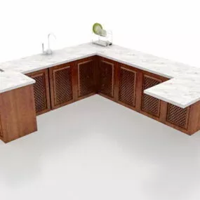 Corner Kitchen Cabinets 3d model