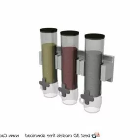 Kitchen Glass Spice Bottles 3d model