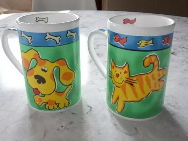 Kitty Doggy Cups Decoration 3d model Kitty Doggy Cups Decoration 3d model