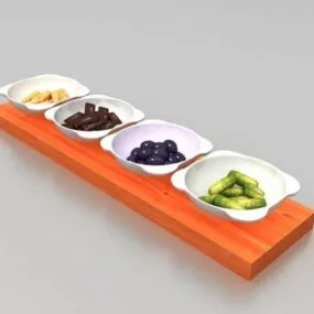 Korean Food Set 3d model