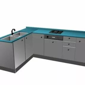 L Kitchen Lower Cabinet Unit 3d model