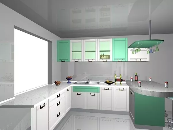L Kitchen Design With Bar Counter 3d model L Kitchen Design With Bar Counter 3d model