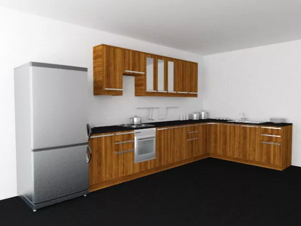 Retro Refrigerator 3d model