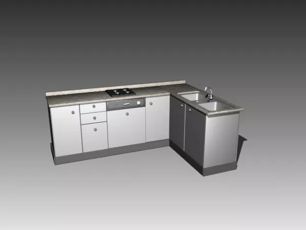 Burner Gas Stove Top 3d model