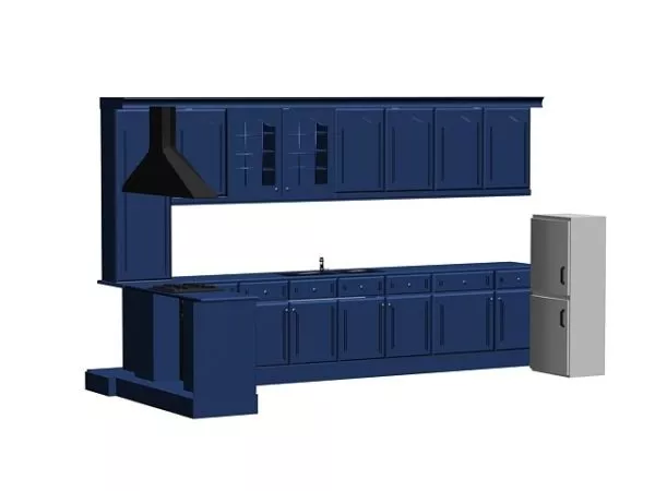 Siemens Refrigerator Silver Color 3d model