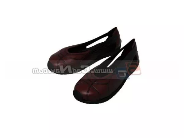 Lady Beach Slippers 3d model