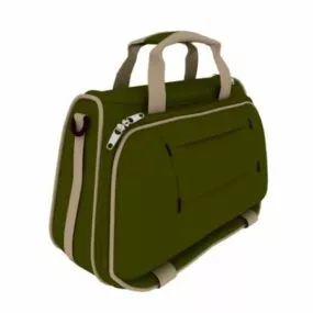 Ladies Fashion Canvas Handbag 3d model