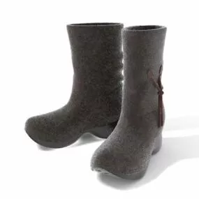 Fashion Leather Ladies Dress Boots 3d model