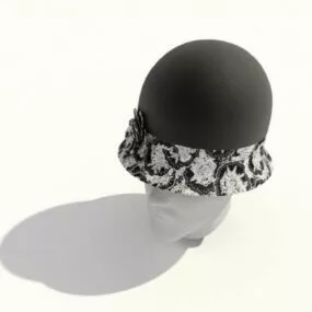 Lady Fashion Fedora Hats 3d model