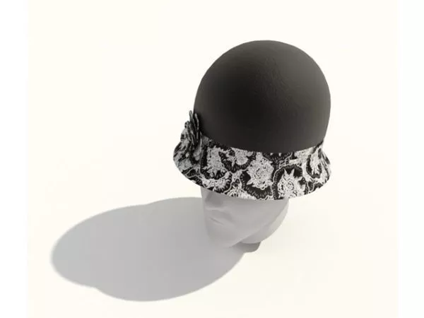Fashion Hat Lines Pattern 3d model