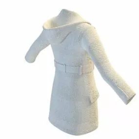 Clothing Ladies Hooded Coat 3d model