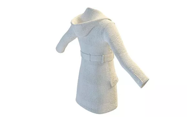 Clothing Ladies Hooded Coat 3d model Clothing Ladies Hooded Coat 3d model
