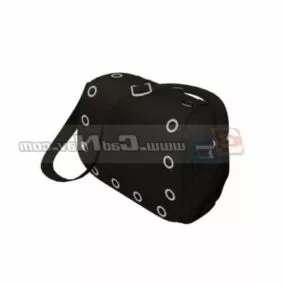 Lady Black Shoulder Bag 3d model