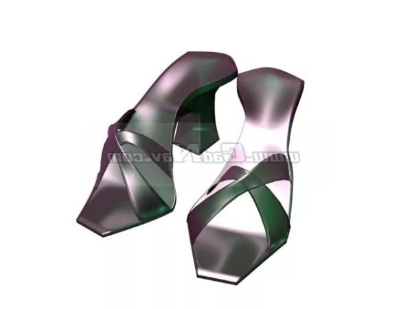 High Heel Dress Shoes 3d model