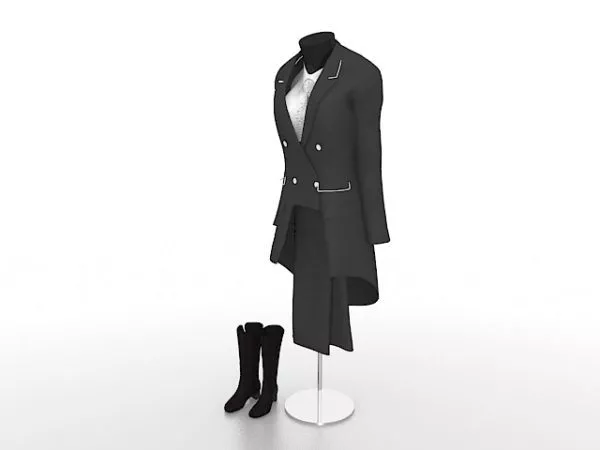 Girl Character Dynamic Clothes 3d model