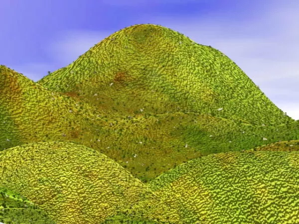 Green Mountain Terrain Landscape 3d model