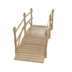 Landscape Timber Wood Bridge 3d model