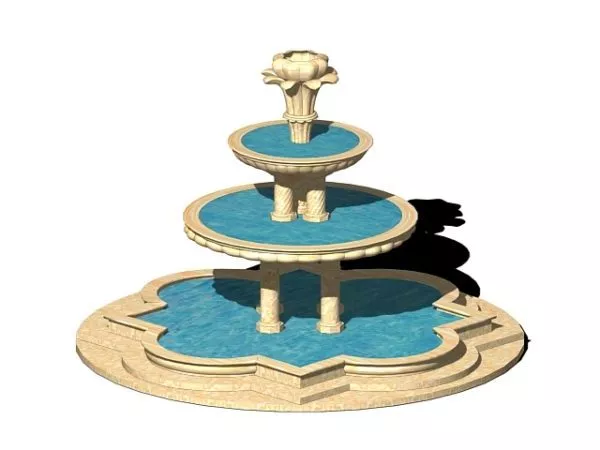 Dolphin Fountain 3d model