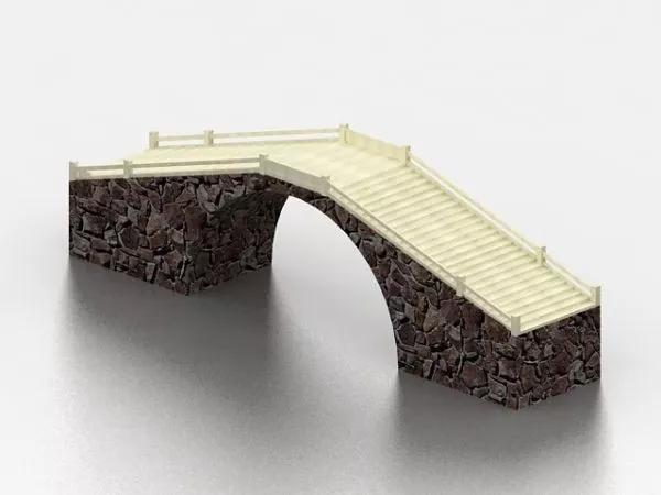 Simple Brick Bridge 3d model