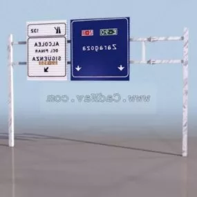 Lane Indicating Signal Signs 3d model