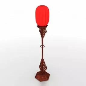 Furniture Lantern Floor Lamp Style 3d model