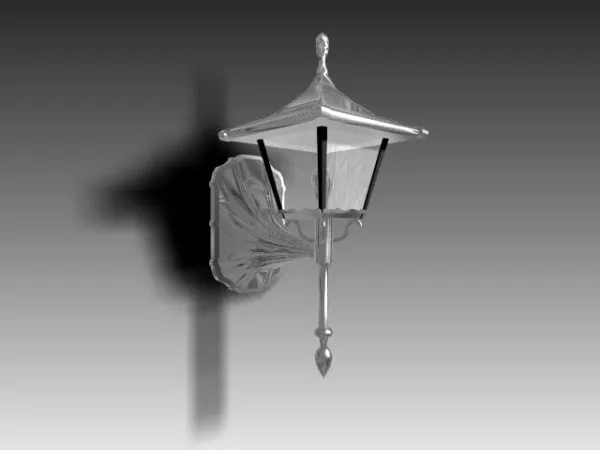 Outdoor Lantern Wall Lamp 3d model Outdoor Lantern Wall Lamp 3d model