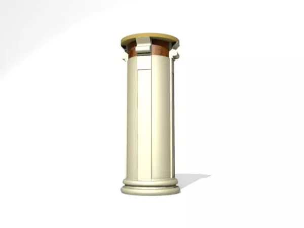 Square Pillar Concrete 3d model
