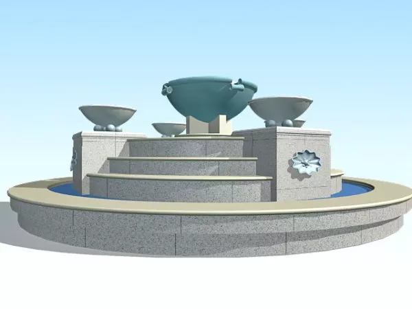 Water Fountain Particle 3d model