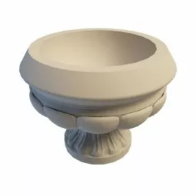 Large Garden Stone Urn 3d model