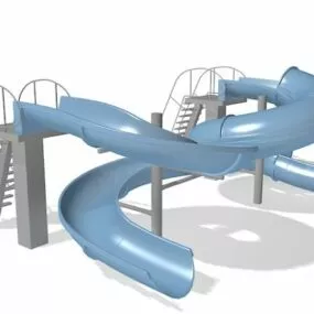Large Spiral Slides Playset 3d model