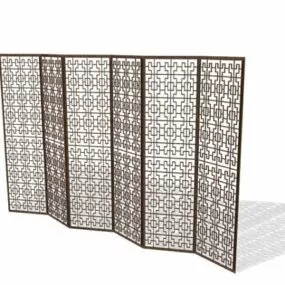 Lattice Textures Room Divider Screen 3d model