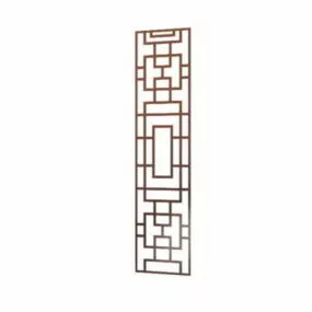 Antique Lattice Wall Panel 3d model