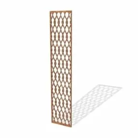 Lattice Wooden Home Screening Panel 3d model