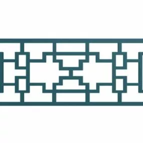 Latticed Window Screen Design 3d model