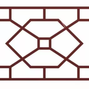 Latticework Design Window Grille 3d model